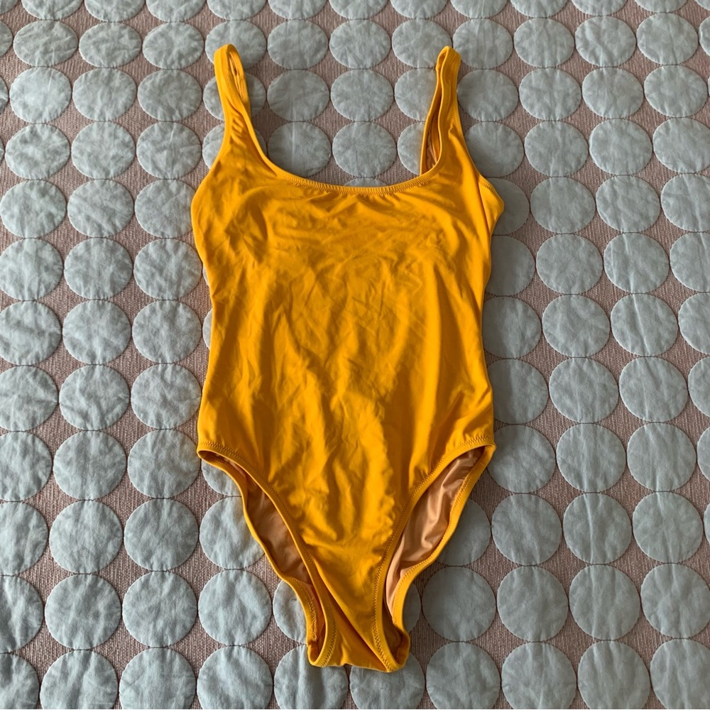 Madewell yellow one piece